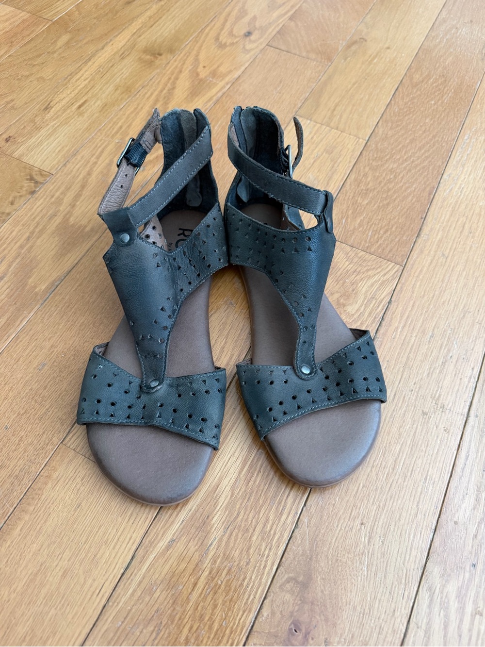 Roan by Bed Stu Kit Leather Sandals Size 7 Bosco Grey - Picture 4 of 12